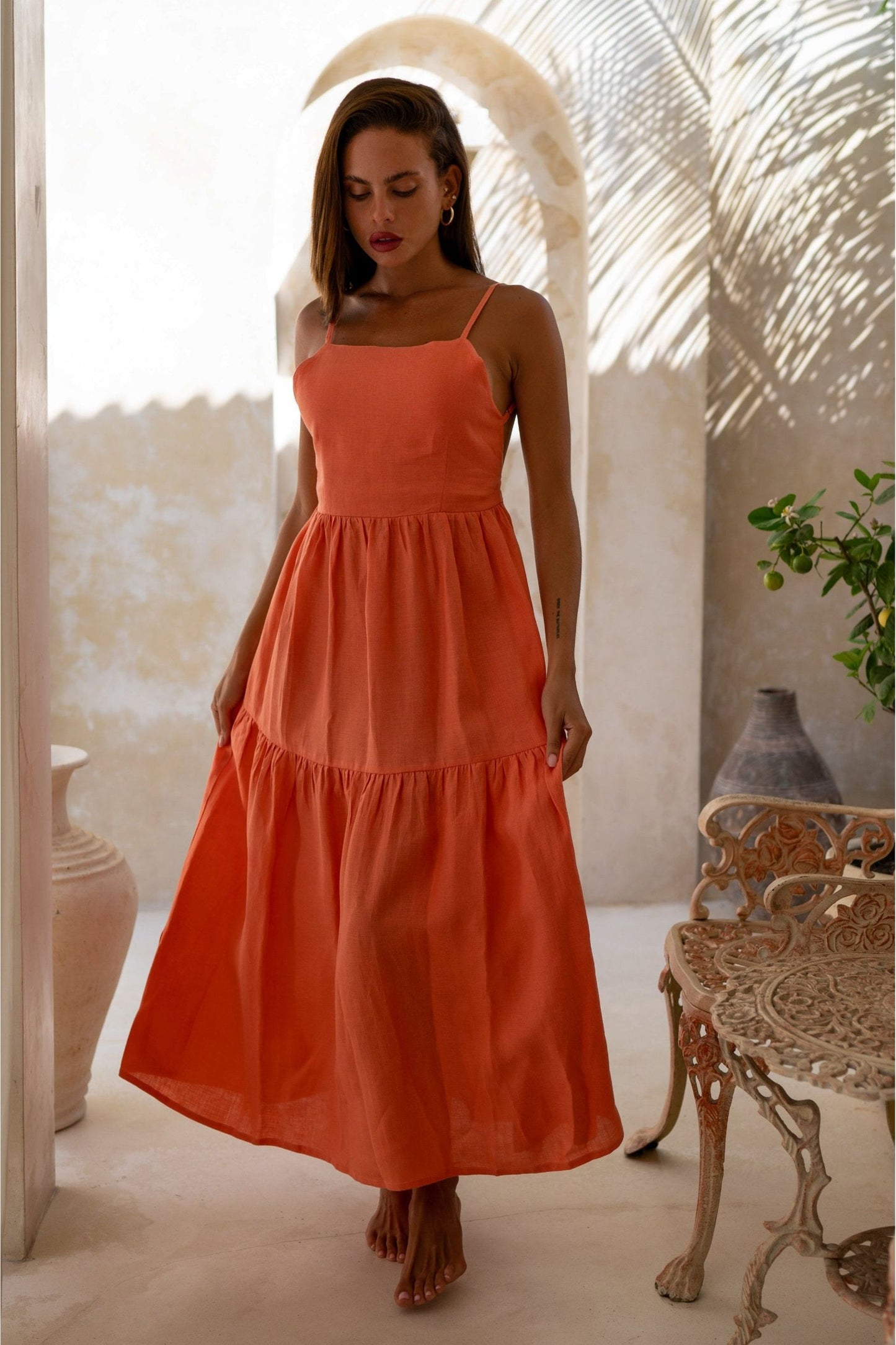 Island Luxe – Serena – Maxikleid in Natur