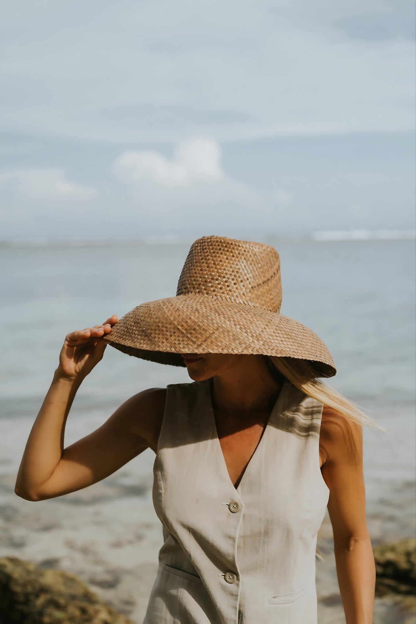 Island Luxe Strohhut in Braun