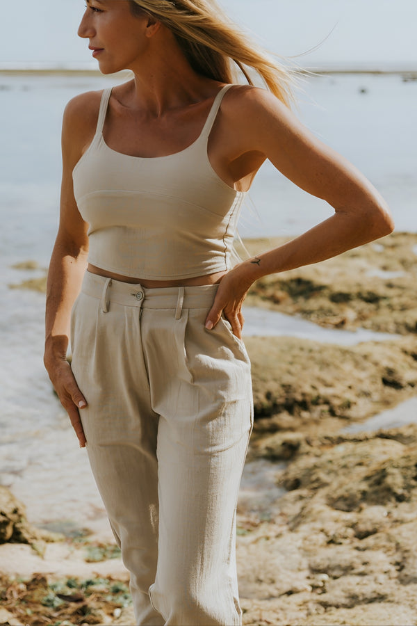 Island Luxe Christina Pant in Natural