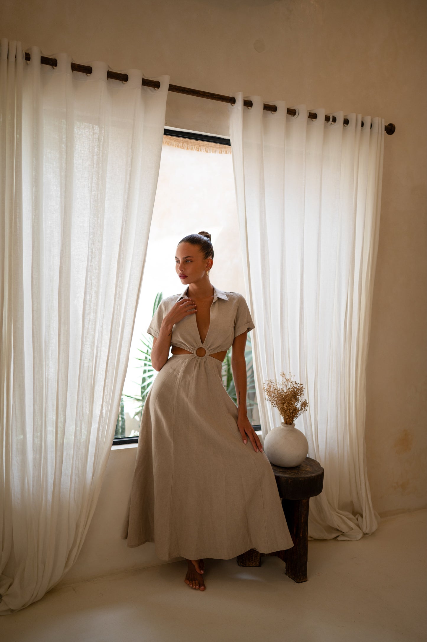 Island Luxe Madison Maxi Dress in Natural