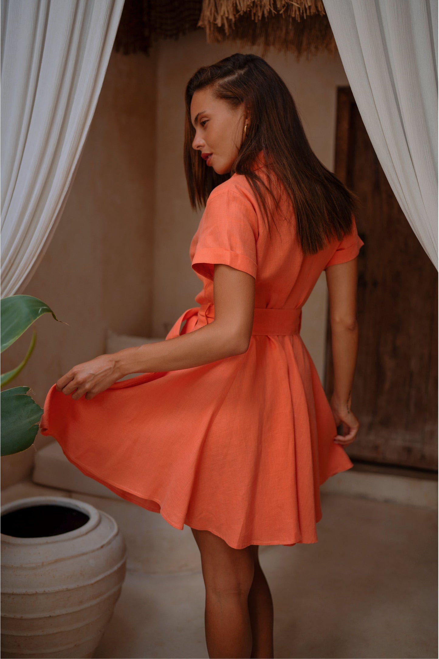 Island Luxe Chloe Dress in Peach