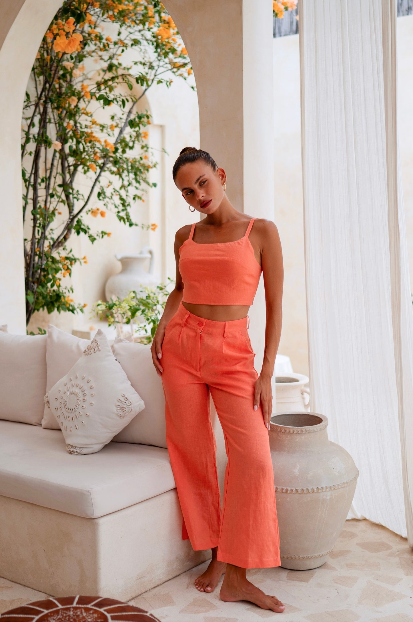 Island Luxe Christina Pant in Peach