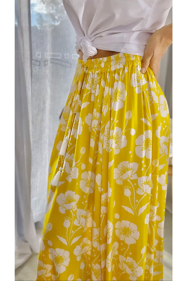 Bloom Yellow Sophia Skirt