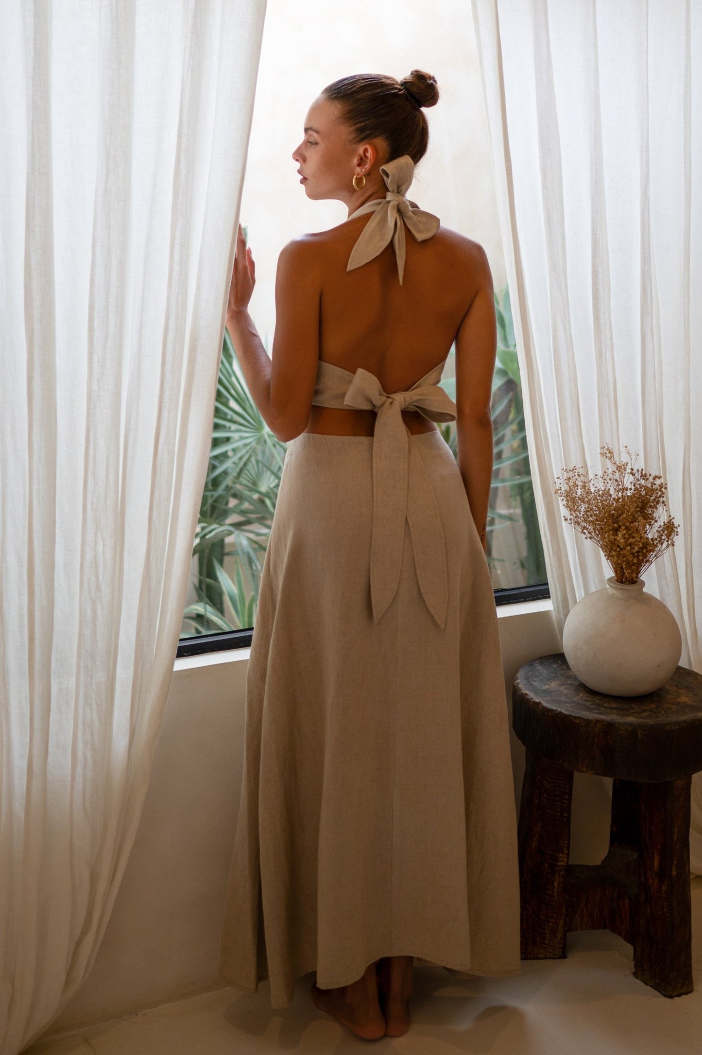 Island Luxe Sophia Maxi Dress in Natural