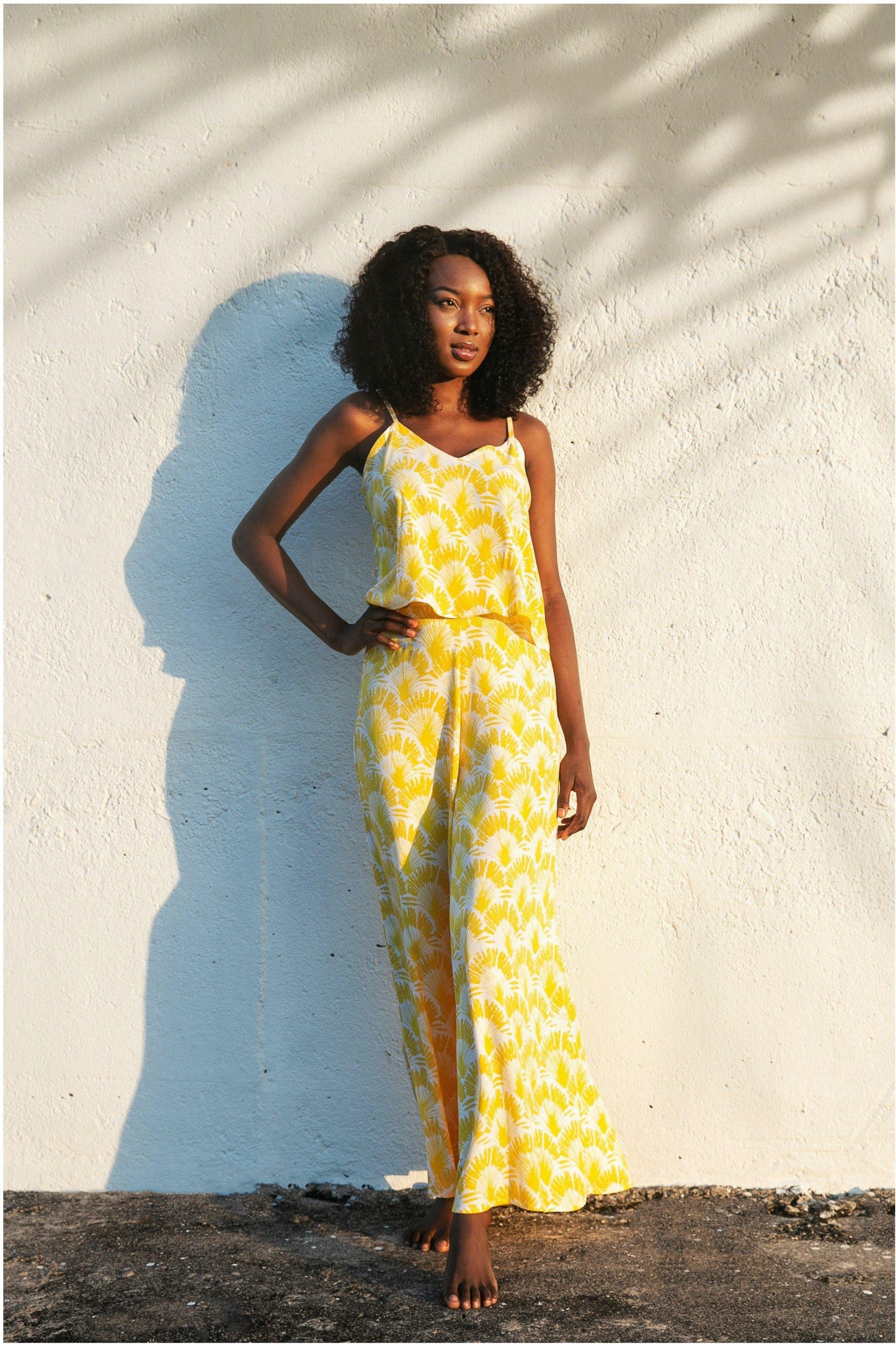 Paradiso Sunshine Yellow Ebony Cami - WALLIS AND JAZZ - THE TROPICAL FASHION HOUSE