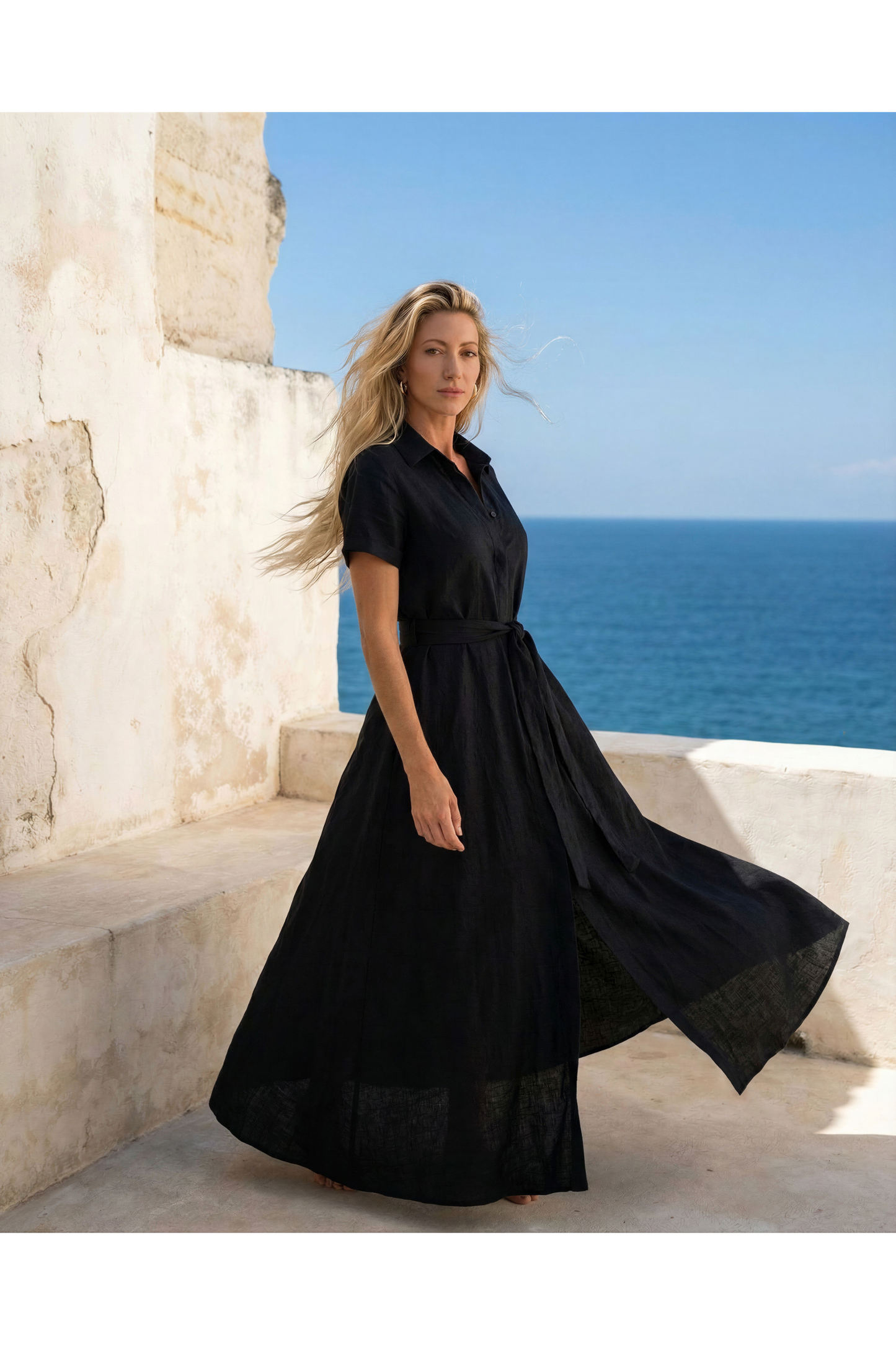 Isola Noir Collection Lucia Maxi dress in Black