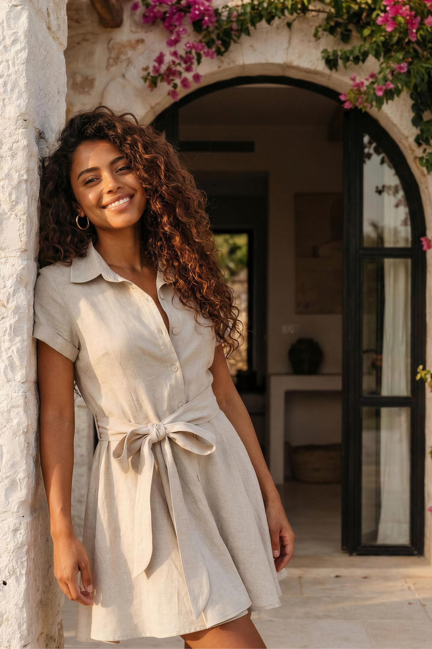 Coast to Coast Chloe Dress in Natural