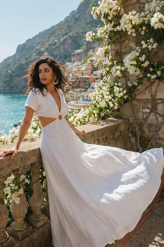 Coast to Coast Madison Maxi Dress in White