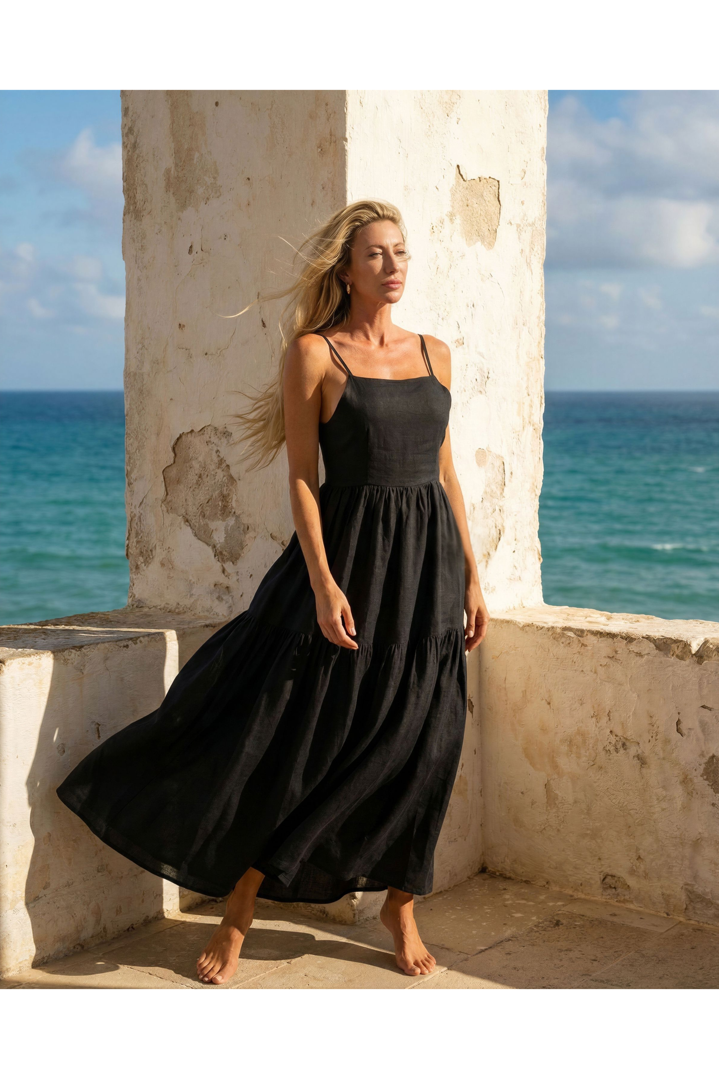 Isola Noir Serena Maxi Dress in Black