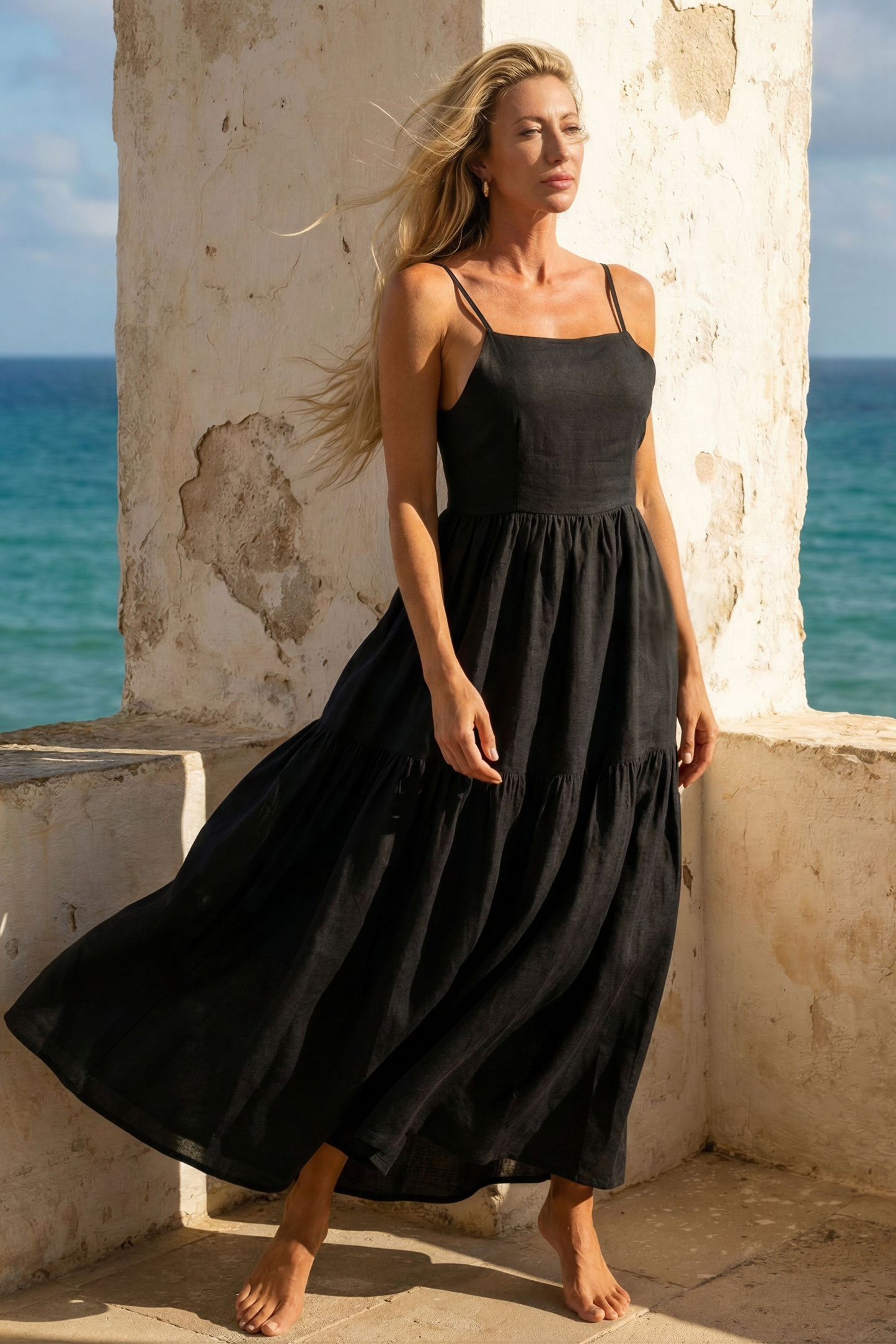 Isola Noir Serena Maxi Dress in Black