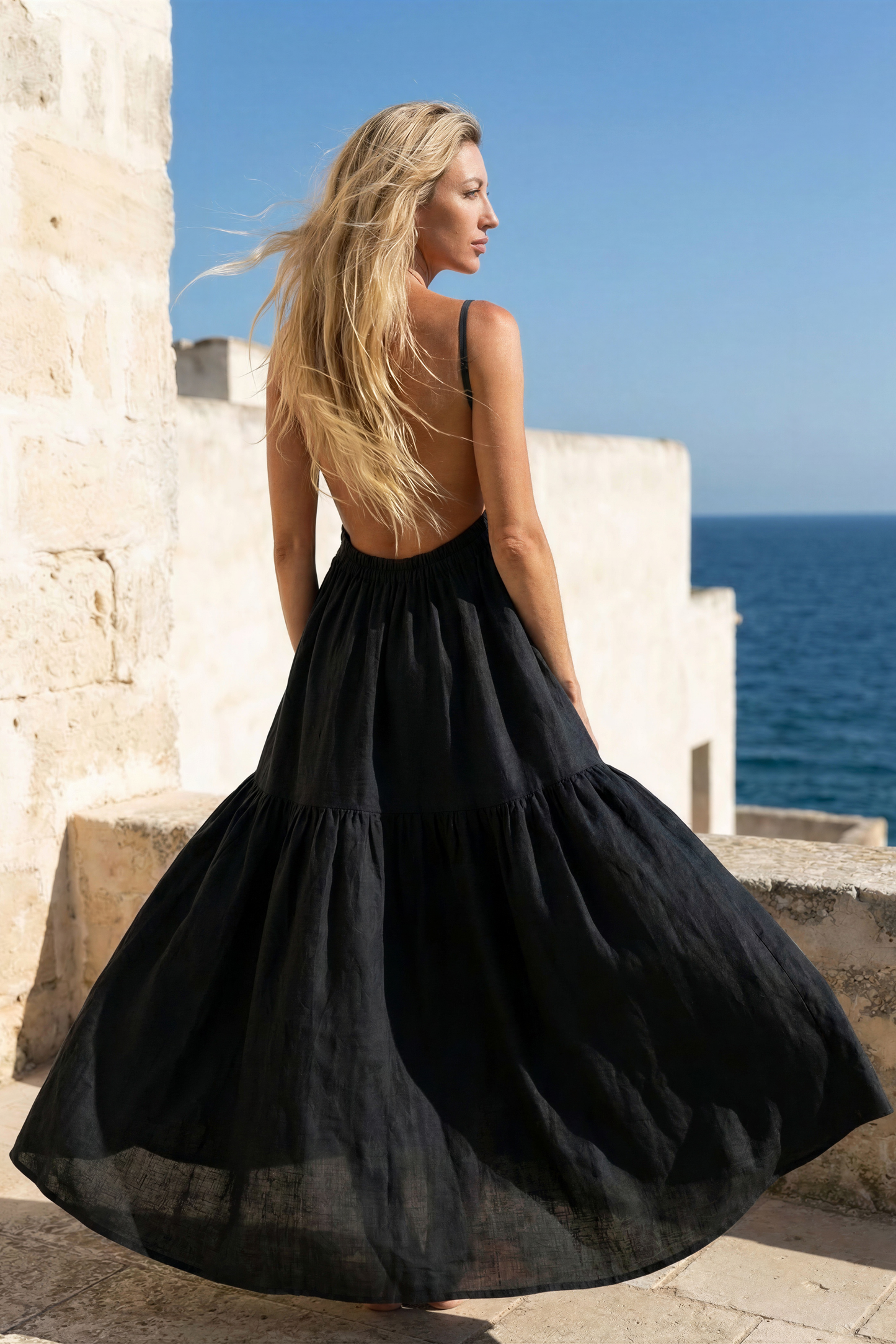 Isola Noir Serena Maxi Dress in Black