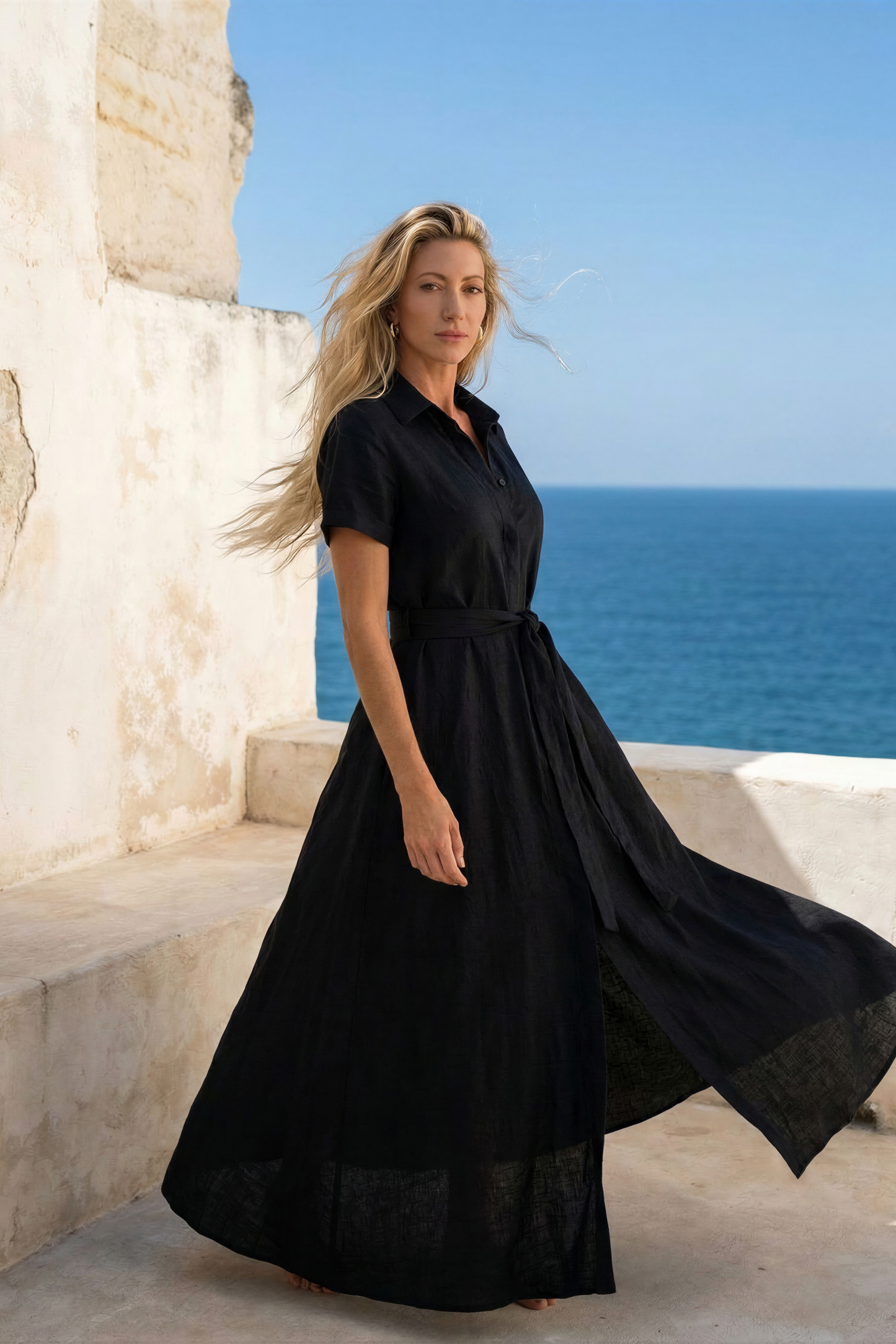 Isola Noir Collection Lucia Maxi dress in Black