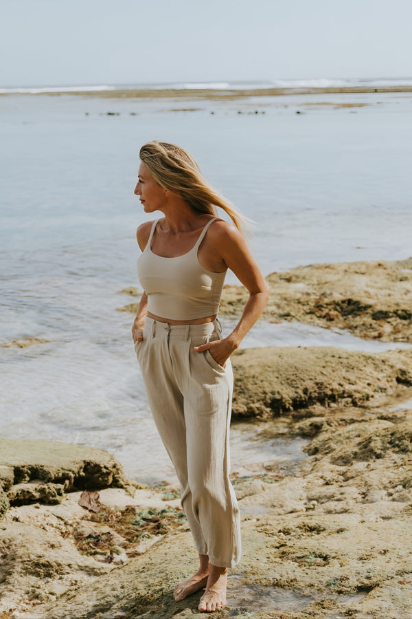 Island Luxe – Christina-Hose in Natur