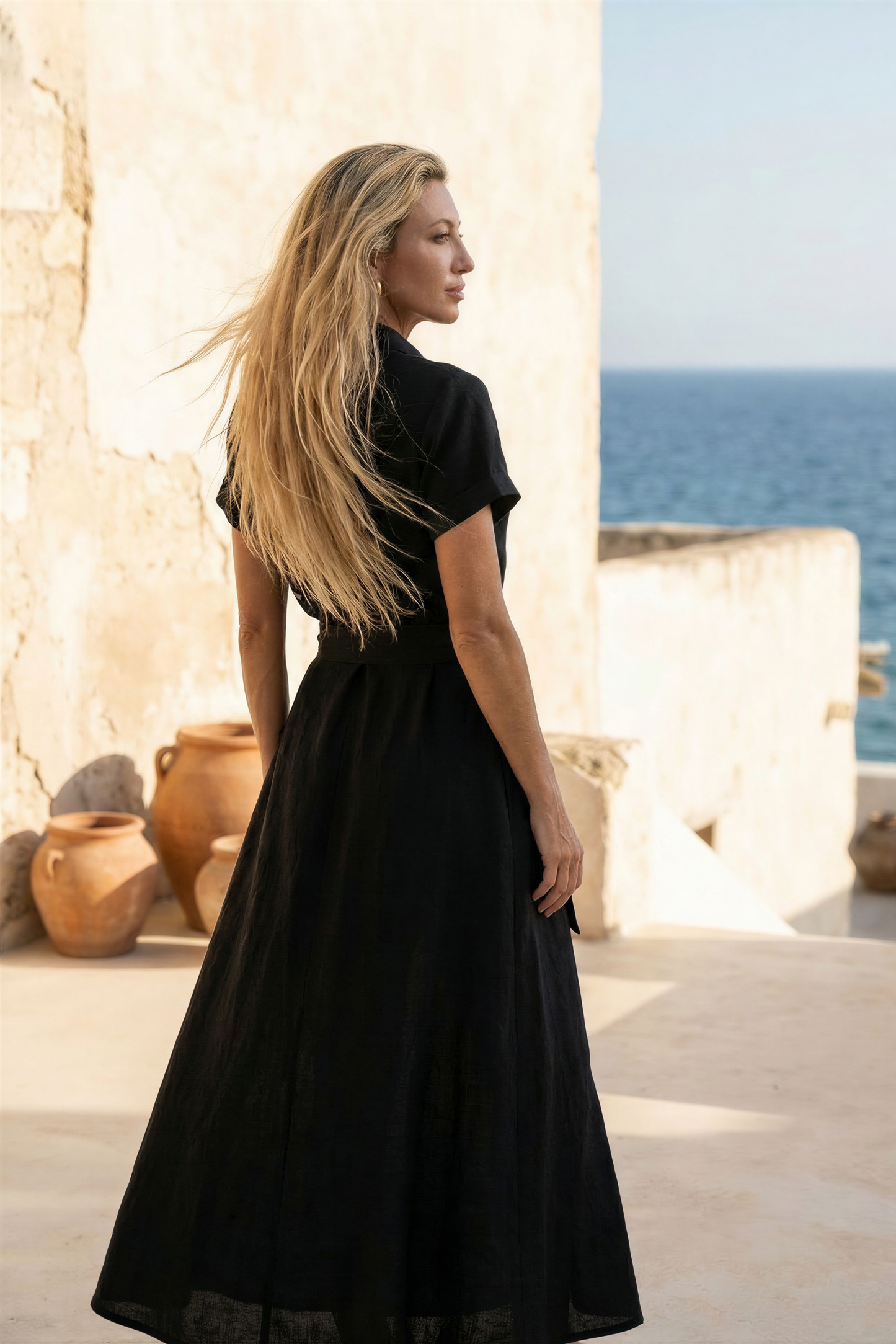 Isola Noir Collection Lucia Maxi dress in Black