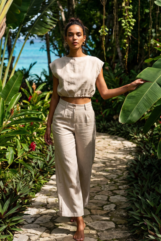 Coast to Coast Christina Pant in Natural