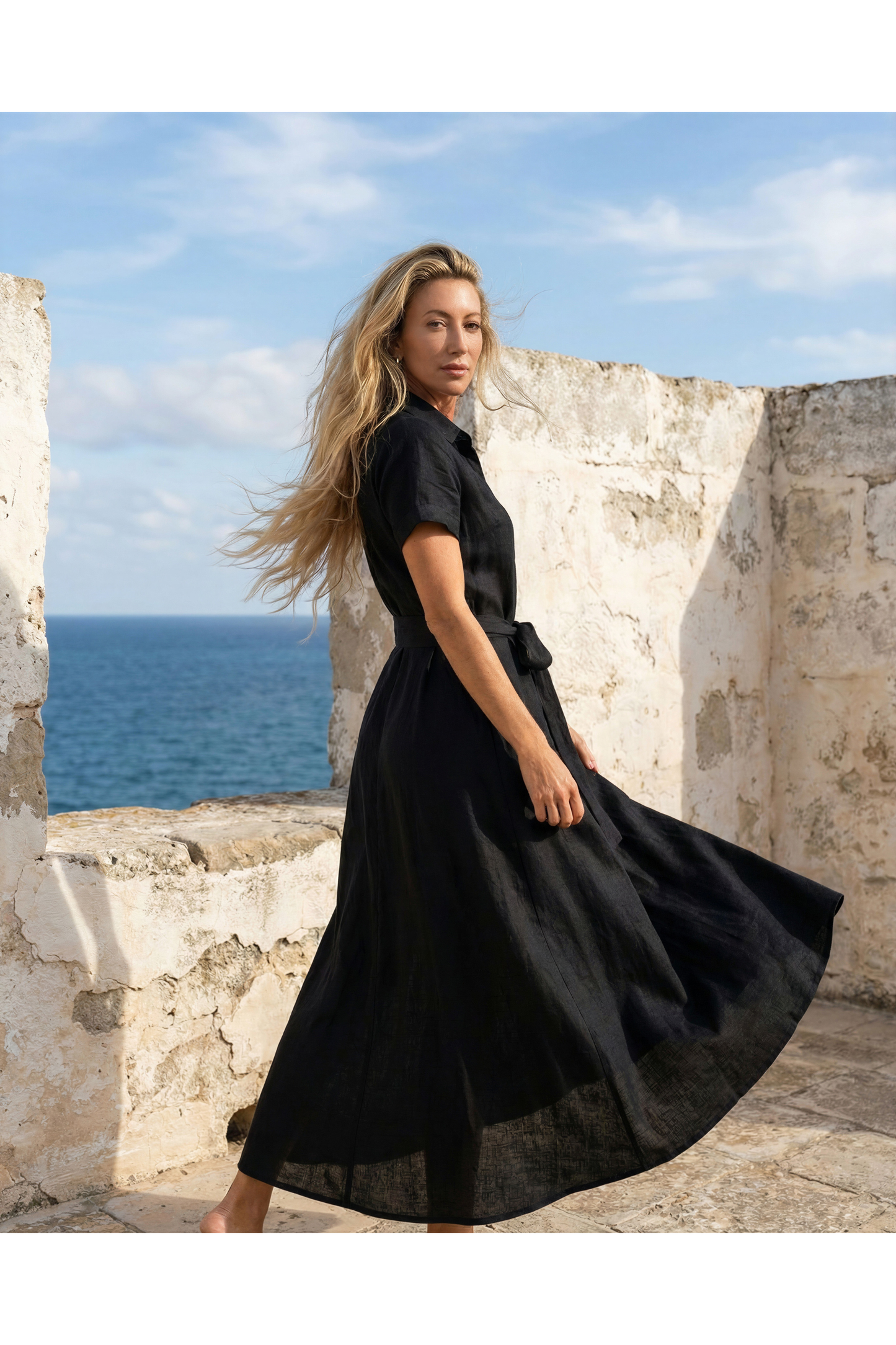 Isola Noir Collection Lucia Maxi dress in Black