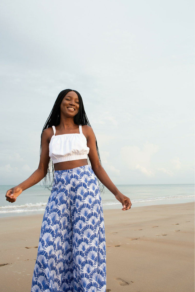 Essentials White Penelope Crop Top