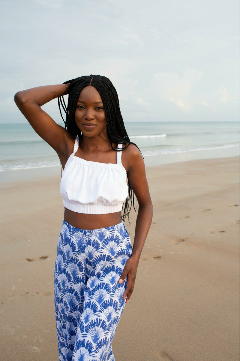 Essentials White Penelope Crop Top