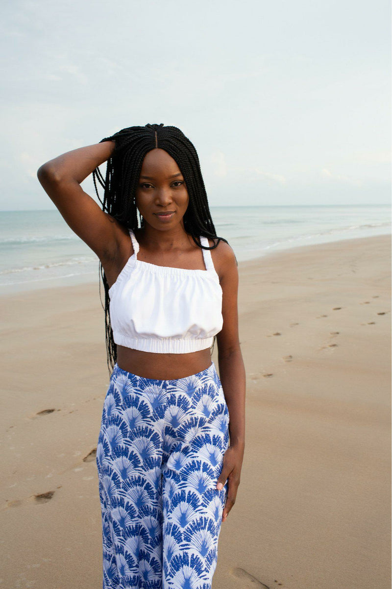 Essentials White Penelope Crop Top