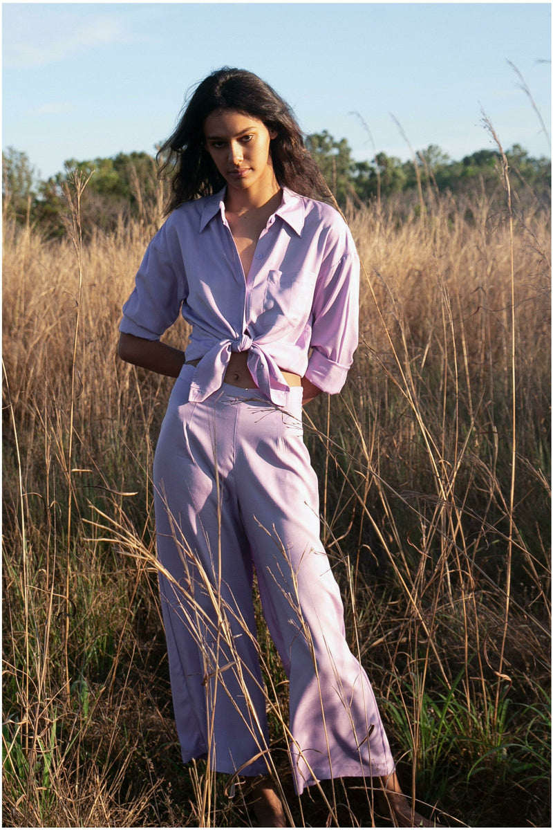 Essentials Lilac Madison Culottes Pant - WALLIS AND JAZZ - THE TROPICAL FASHION HOUSE