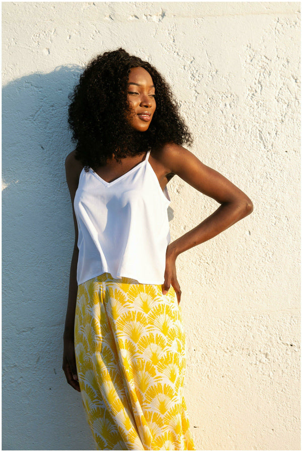 Essentials White Ebony Cami - WALLIS AND JAZZ - THE TROPICAL FASHION HOUSE