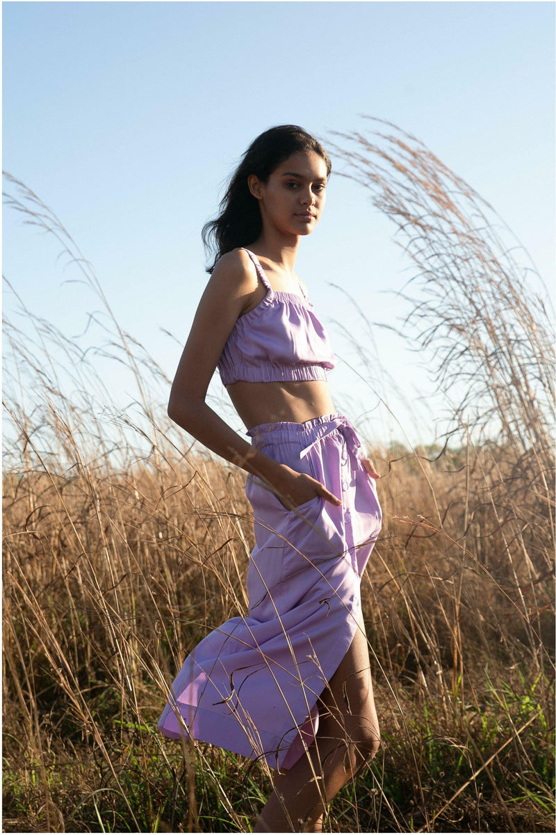 Essentials Lilac Loren Midi Skirt - WALLIS AND JAZZ - THE TROPICAL FASHION HOUSE