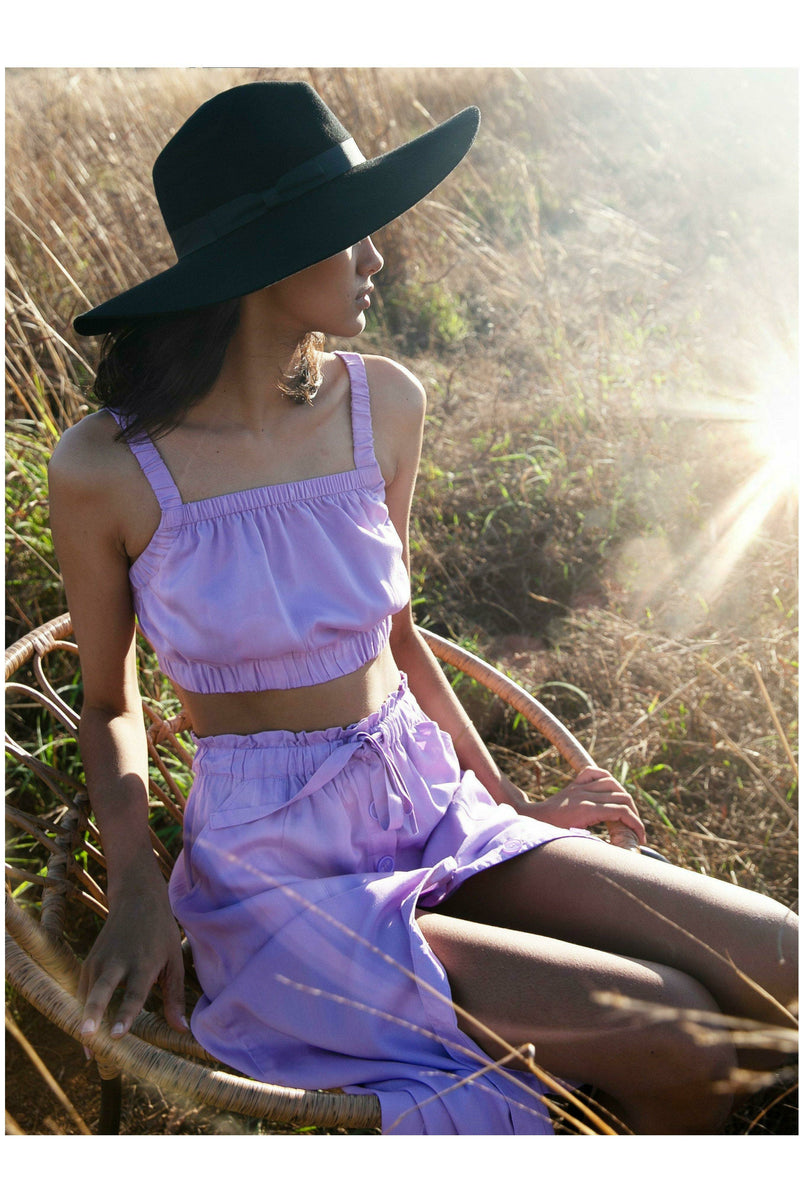 Essentials Lilac Loren Midi Skirt - WALLIS AND JAZZ - THE TROPICAL FASHION HOUSE