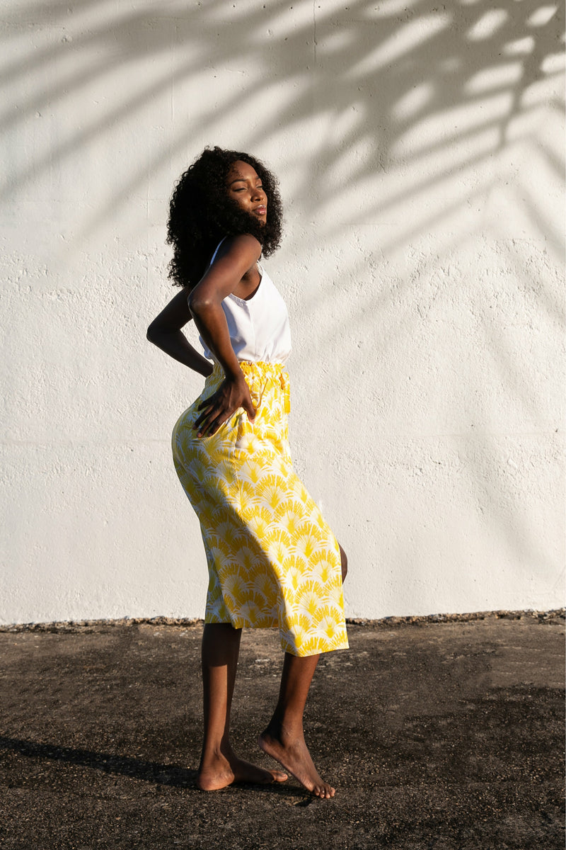 Paradiso Sunshine Yellow Loren Midi Skirt