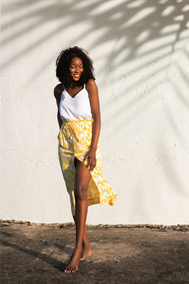 Paradiso Sunshine Yellow Loren Midi Skirt