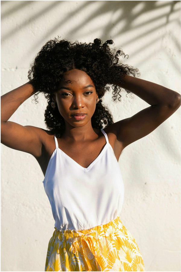 Essentials White Ebony Cami - WALLIS AND JAZZ - THE TROPICAL FASHION HOUSE