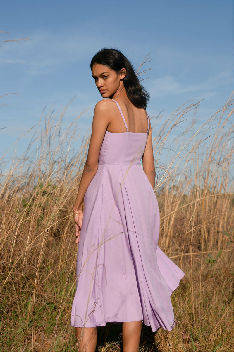 Essentials Lilac Alexa Midi Dress