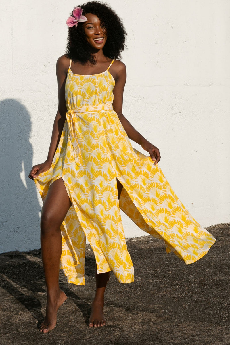 Paradiso Sunshine Yellow Aurora Maxi Dress