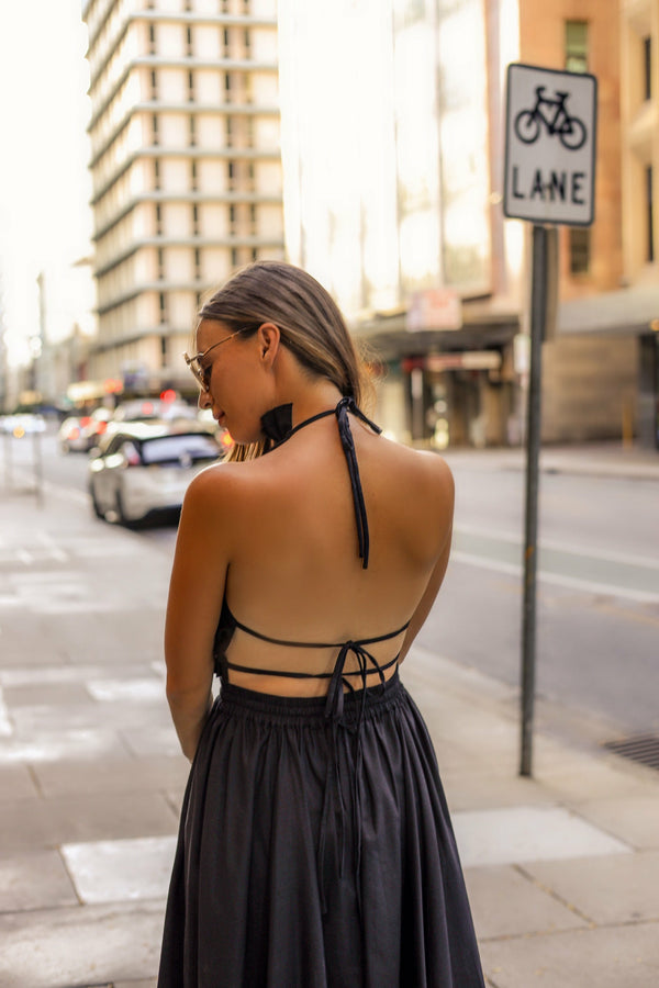 Classic Collection Camilla Black Tie Back Top