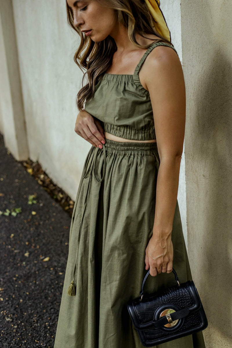 Classic Collection Sage Green Brooklyn Crop Top