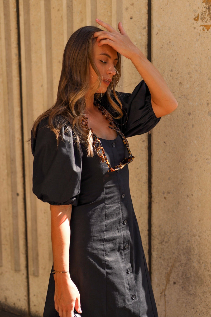 Classic Collection Black Bella Midi Dress