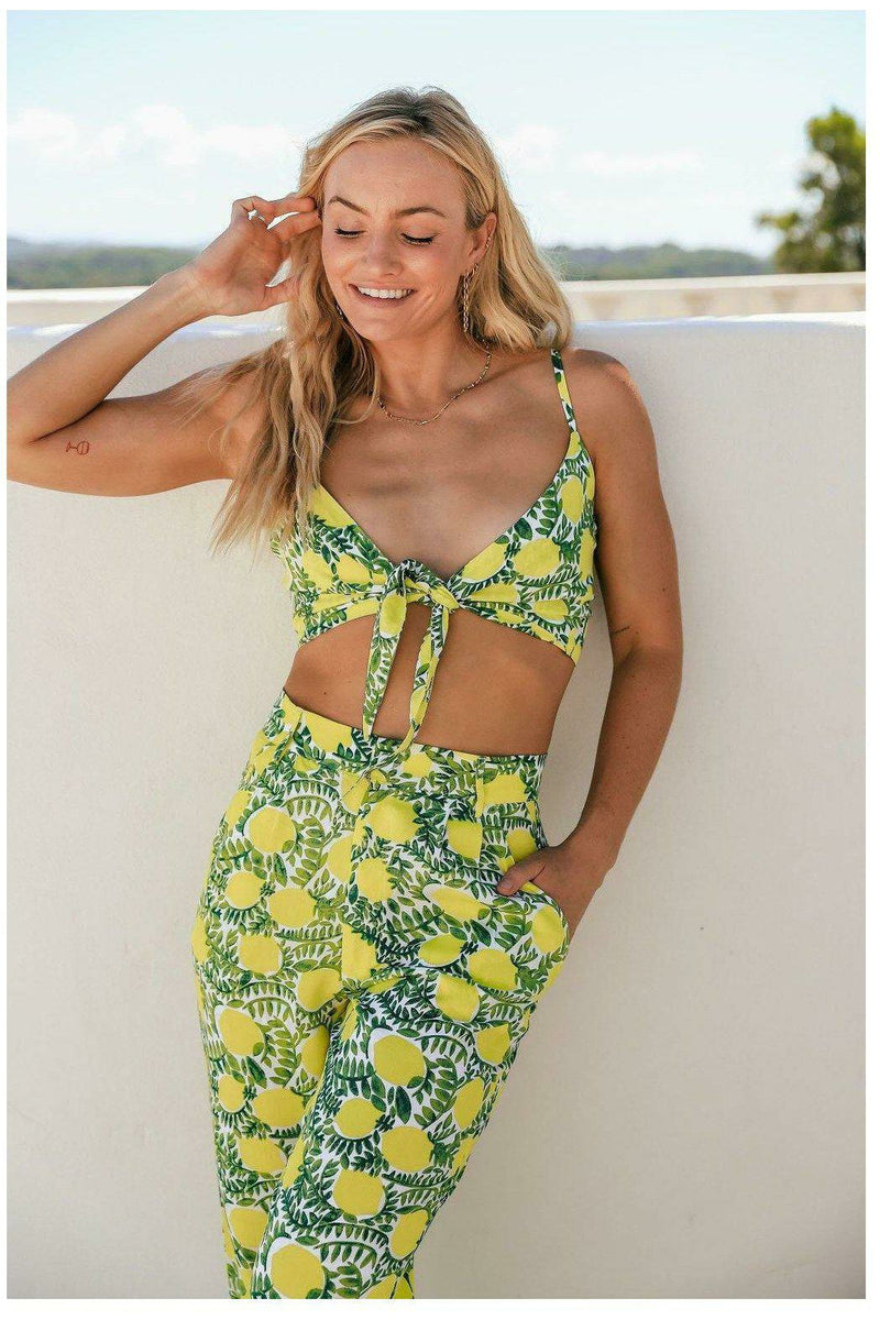 La Dolce Vita Limoncello Alice Crop Top - WALLIS AND JAZZ - THE TROPICAL FASHION HOUSE