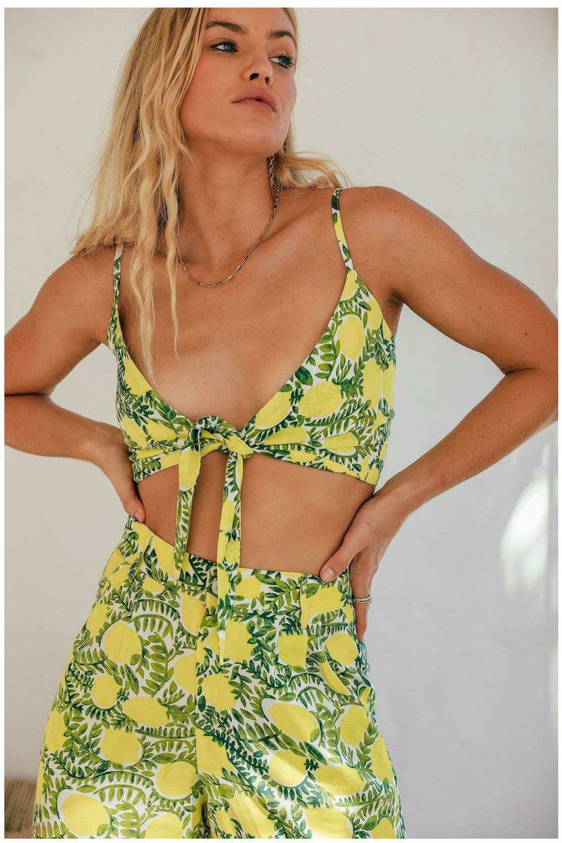 La Dolce Vita Limoncello Alice Crop Top - WALLIS AND JAZZ - THE TROPICAL FASHION HOUSE