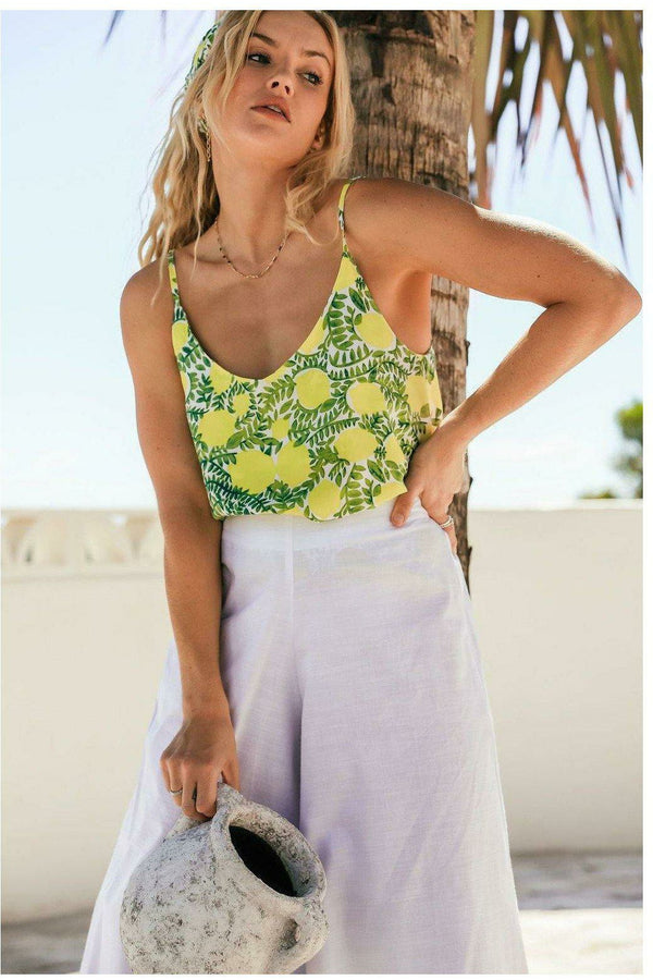 La Dolce Vita Cleo Cami in Lemon - WALLIS AND JAZZ - THE TROPICAL FASHION HOUSE