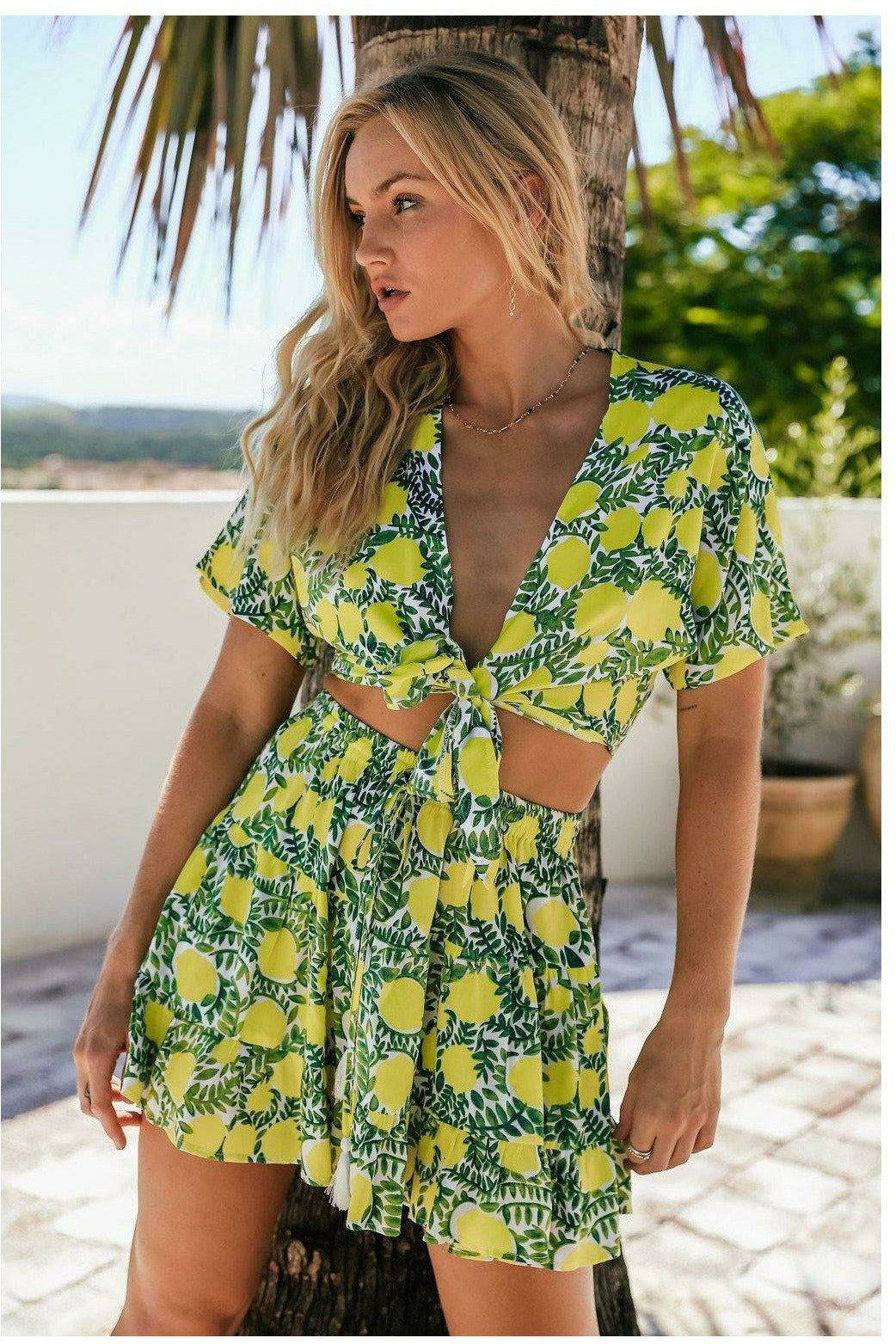 La Dolce Vita Lemoncello Elle Tie Top - WALLIS AND JAZZ - THE TROPICAL FASHION HOUSE