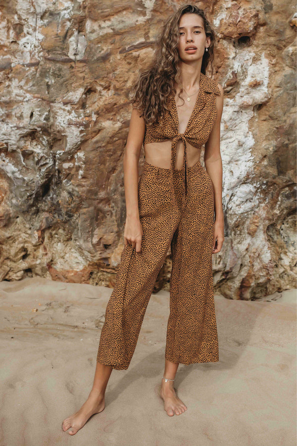 Sahara Cheetah Print Madison Culottes Pant