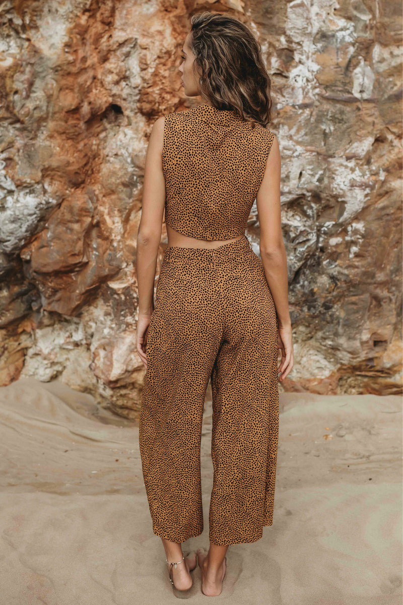 Madison Culottes-Hose mit Sahara-Geparden-Print