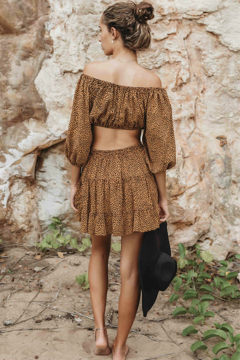 Sahara Cheetah Print Janet Mini Skirt